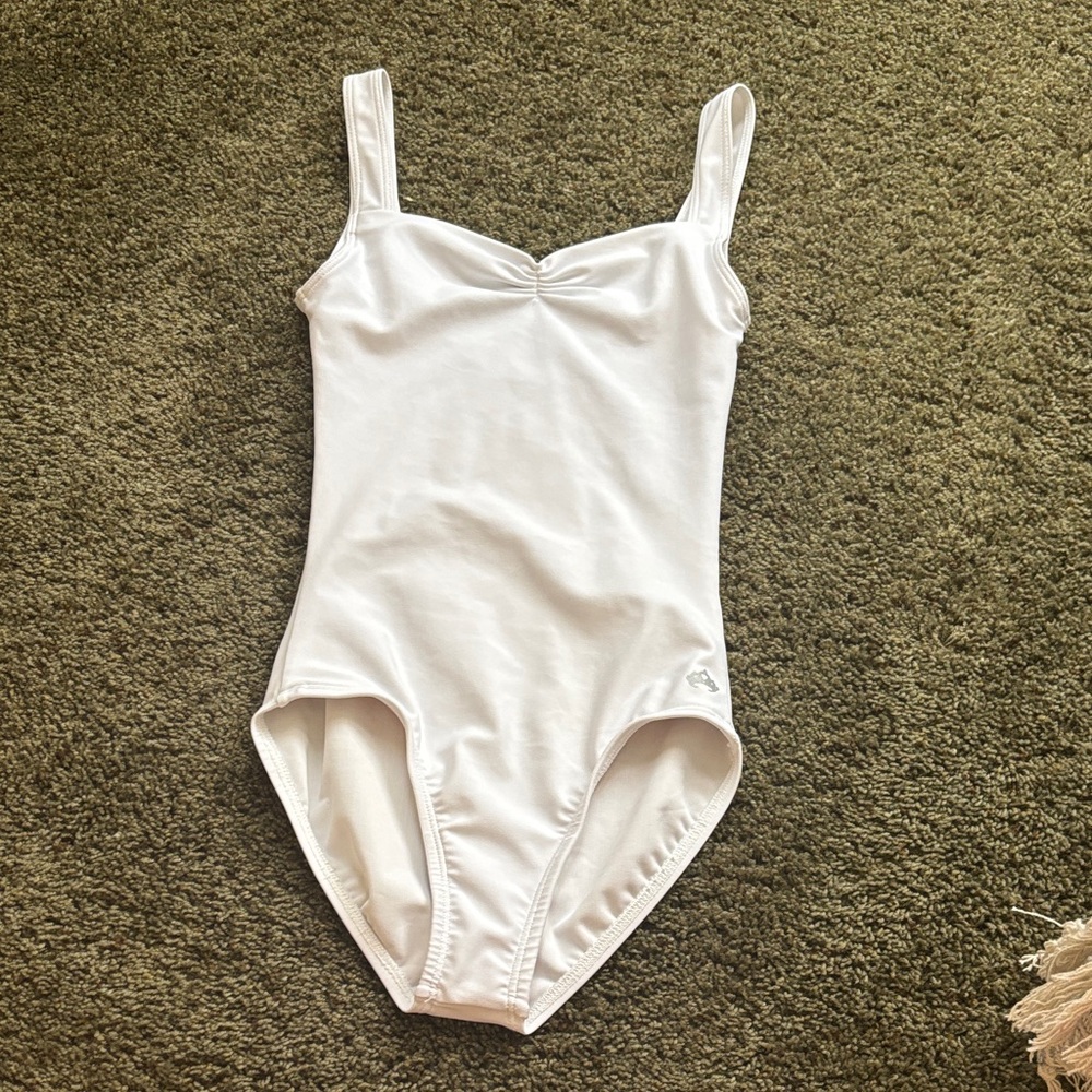 White Mariia Crown Pinch Leotard 🤍